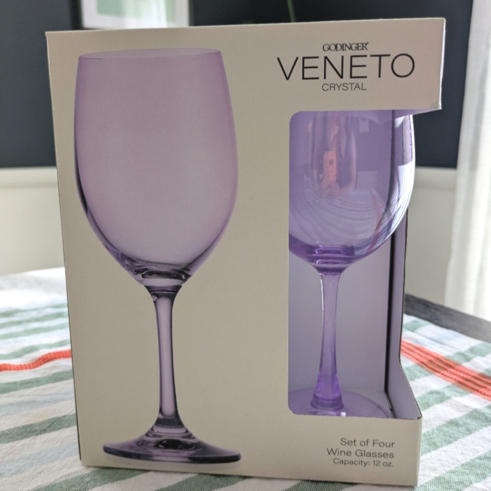 Godinger Purple Wine Glasses